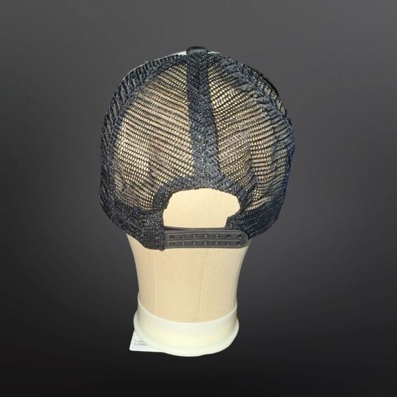 Adult Humor “l Heart Ti**ies & Beer” Puffy Black White Adjustable Trucker Hat - Picture 3 of 8